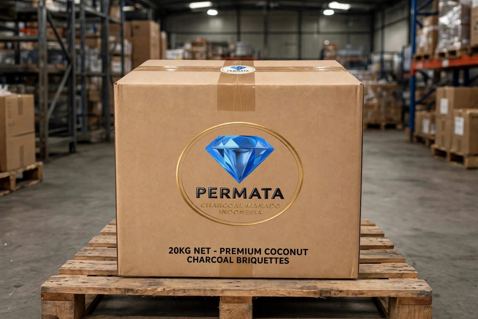 Permata Charcoal 20KG Box Cube 25mm NEW